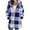 Blue, variant on Cardigan Sweaters for Women Hemlock Plaid Thermal Jackets Hooded Fleece Flannel Trench Coat Pullover Zip Up Hoodies Thick Winter Shackets Sweater