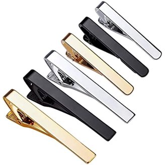 Asienice Gold Tie Clip For Men - 18k Plated Elegant Ball Tie Clip For Wedding, Business & Formal Events