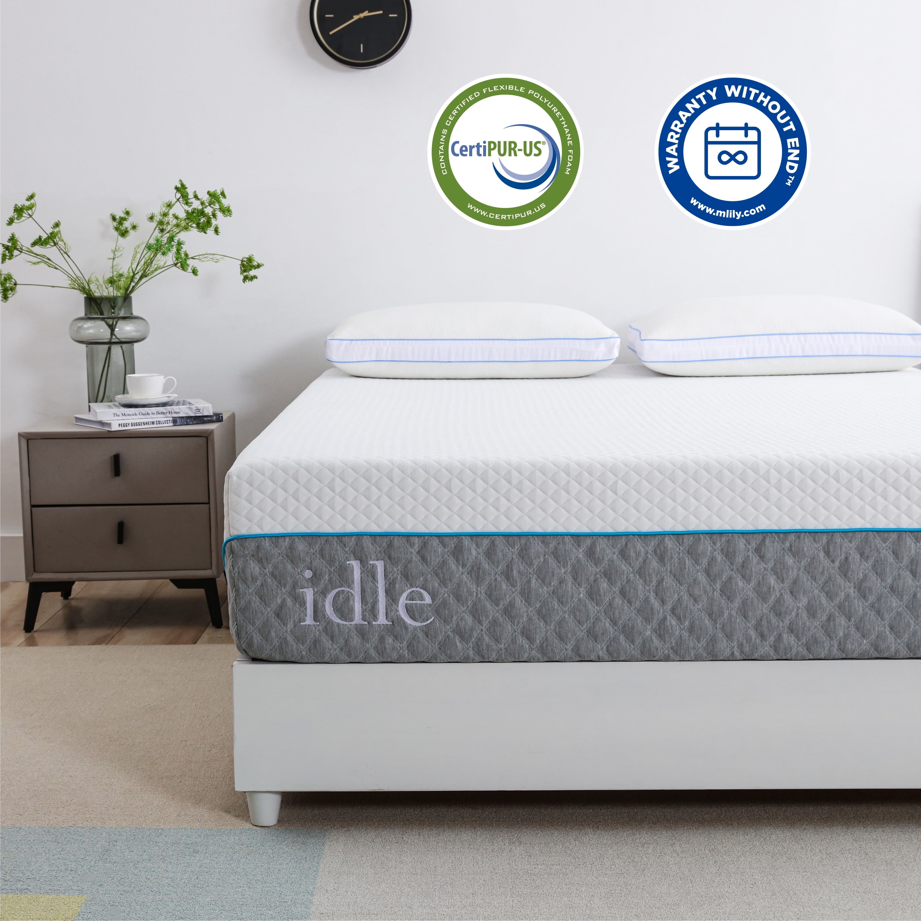 MLILY Idle 12 inch Gel Memory Foam Mattress, King Size Mattress in a