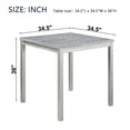 thumbnail image 5 of PAPROOS Solid Wood Dining Table, Counter Height Square Kitchen Table for Small Space, Farmhouse Acacia Wooden Dinner Table for 4, Silver Gray(Only Table), 5 of 7