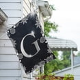 thumbnail image 2 of America Forever Winter Monogram Letter G House Flag Vertical Double Sided 28 x 40 inches Christmas Holiday Seasonal Flags for Outdoor, Yard, Porch Decoration, Silver Snowflakes Decoration, 2 of 4