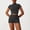 Black(Jacket + Shorts), variant on PISONIC 2 Pieces Workout Sets for Women Cute Doubel Layer Spaghetti Straps Sports Bras Gym Shorts Outfits