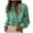 Green, variant on Hueook Plaid Shirts for Women's Classic Checkered Striped Button-Down Shirt with Roll-Up Sleeves and Turn-Down Collar Green S