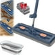 thumbnail image 1 of 2025 Large Flat Mop,360 Rotation Flat Mop with Bucket with 6 Microfiber Pads,for Tile,Hardwood,Windows Wet and Dry (Blue), 1 of 6