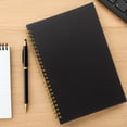 thumbnail image 1 of CATIEBYE 2Pcs Spiral Grid Notebook for Business Accounting with Waterproof Black Cover and Vertical Horizontal Grid, 1 of 6