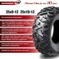 thumbnail image 2 of Set 4 WANDA ATV Tires 25X8X12 25X10X12 fit 16-20 Polaris RANGER 500 570 Bighorn Style, 2 of 9