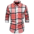 thumbnail image 2 of DDAPJ pyju Mens Slim Fit Plaid Shirts Clearance Sales,Wrinkle-Free Long Sleeve Dress Shirt Slim Fit Casual Button Down Flannel Shirts Western Cowboy Checkered Work Shirt, 2 of 10