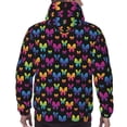 thumbnail image 3 of Bingfone Rainbow Butterfly Men's Drawstring Hoodie Long Sleeve Pocket Sweatshirts-Small, 3 of 6