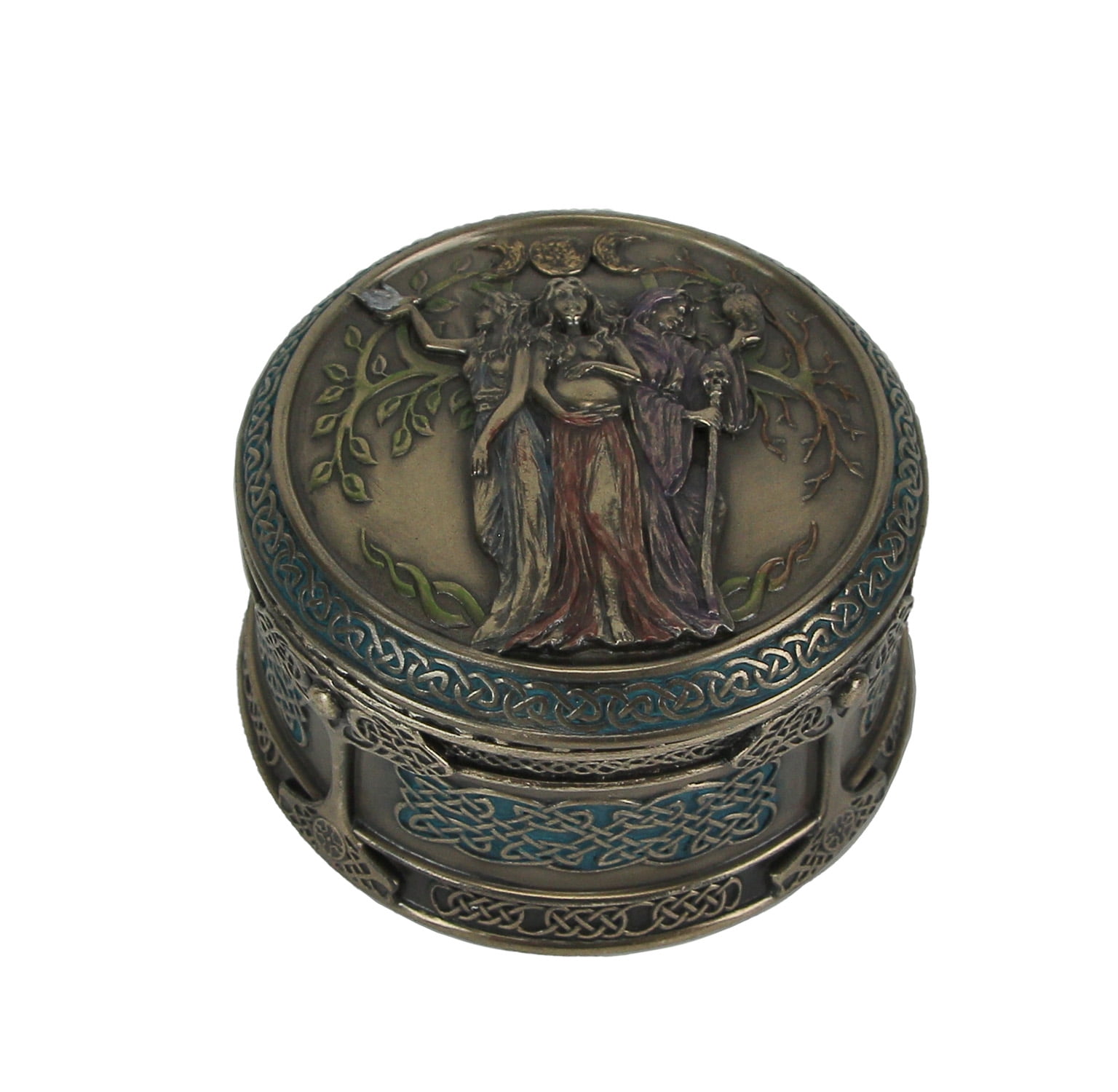 Veronese Design Celtic Triple Goddess Maiden Mother Crone Trinket Box