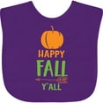 thumbnail image 3 of Inktastic Happy Fall Y'all, Pumpkin, Arrow, Fall, Autumn Boys or Girls Baby Bib, 3 of 4