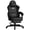 Black（Faux Leather）, variant on GTPLAYER Big & Tall Fabric Swivel Gaming Office Chair with Pocket Spring Cushion and Footrest, Black