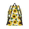 thumbnail image 2 of Honeii Sunflowers Print Canvas College Laptop Backpack, Durable Rucksack Travel Notebook Bag School Backpack Book Bag for Men Women-Small, 2 of 7