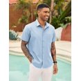 thumbnail image 5 of COOFANDY Men Dress Shirt Summer Evening Regular Fit Polyester Stretchy Button Down Shirts with Chest Pocket, 5 of 11