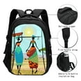 thumbnail image 3 of Balery African Women Mochila con carga USB para hombre y mujer - Mochila impermeable y antirrobo para laptop con puerto USB para viajes, trabajo, 3 of 7