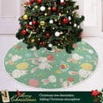thumbnail image 6 of FMSHPON Easter Cute Rabbit Cock Easter Colorful Eggs Xmas Christmas Tree Skirt Stand Mat for Holiday Party Decoration Indoor Outdoor 48 inches, 6 of 6