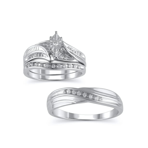 1/4 Carat T.W. (I3 clarity, I-J color) His and Hers Forever Bride