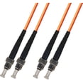 thumbnail image 1 of 7M Multimode Duplex Fiber Optic Cable (50/125) - ST to ST, 1 of 1