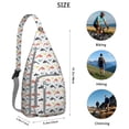 thumbnail image 2 of Underwater World Sling Backpack - Mystical Dolphin & Whale Cartoon Pattern, Multi-Pocket Daypack for Photography, 2 of 4