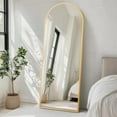 thumbnail image 2 of 71"x26" Full Length Mirror with Stand for Wall Door Rectangular/Arch Gold/Black, 2 of 6