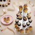 thumbnail image 3 of 4 Tier Round Clear Cupcake Stand,  Acrylic Dessert Display Cake Tower, Reusable Tiered Cupcake Holder Dessert Stands for Wedding, Birthday, Baby Shower, Holiday Party Table Decoration Gift, 3 of 11