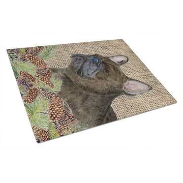 Caroline's Treasures French Bulldog Glass Cutting Board Large