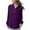 Purple, variant on CHUMUD Womens Shirts Casual Henley Tops for Women Fall Button Down Blouses V Neck Long Sleeve Comfy Solid Loose Fit Tops, XL-5XL