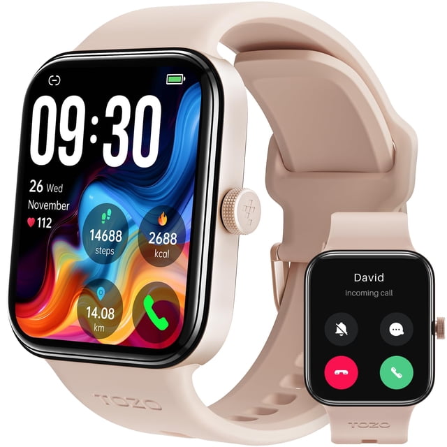 Reloj inteligente TOZO AMOLED S4 AcuFit One con pantalla IP68 de 1.78 pulgadas, color rosa