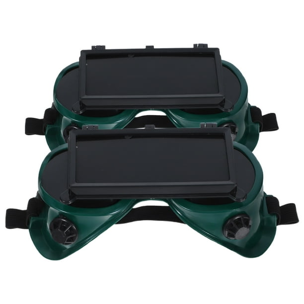 2 gafas de soldadura oscurecidas, gafas de soldadura de pantalla ancha, máscara de soldadura, casco de soldadura, máscara protectora para los ojos, gafas de sol para soldar