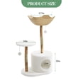 thumbnail image 2 of 46" Modern Cat Tree for Large Cats, Wood Cat Tree Tower with Scratching Posts, Luxury Cat Condo with Scratching Posts and Flower Platforms, Indoor Furniture for Cat Lover Gifts, 2 of 7