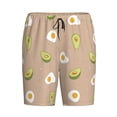 thumbnail image 4 of Wukai Egg and Avocado Men’s Short Pajama Pants With Pockets Soft Sleep Pj Shorts for Men-Large, 4 of 6