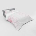 thumbnail image 3 of Ambesonne Floral Bedding Set 3 Pcs, Pink Blossom Flower, Twin, White and Pink, 3 of 3