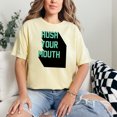 thumbnail image 2 of Creative Bold Text Design Statement Hush Your Mouth, Butter Comfort Colors T-Shirt, Large, 2 of 3