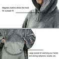 thumbnail image 4 of Cat Oversized Sherpa Hoodie Blanket Sweatshirt for Women, 4 of 7