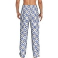 thumbnail image 3 of Xecao Plaid Flowers Men's Straight Lounge Pajama Pants: The Ultimate in Comfortable Sleepwear, 3 of 9
