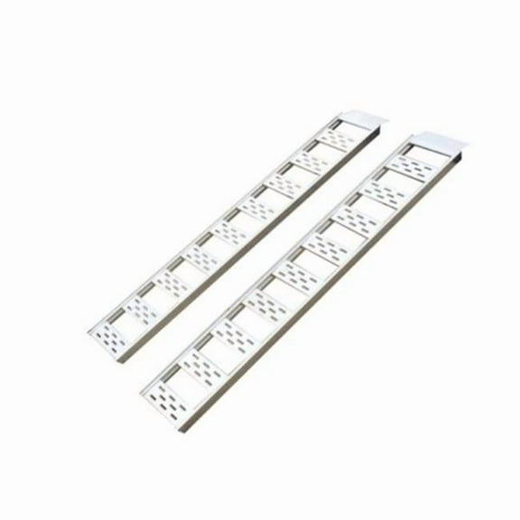 12 x 78 in. Aluminum Ramp with Treads 1250 Lb Capacity, Silver - Pack of 2