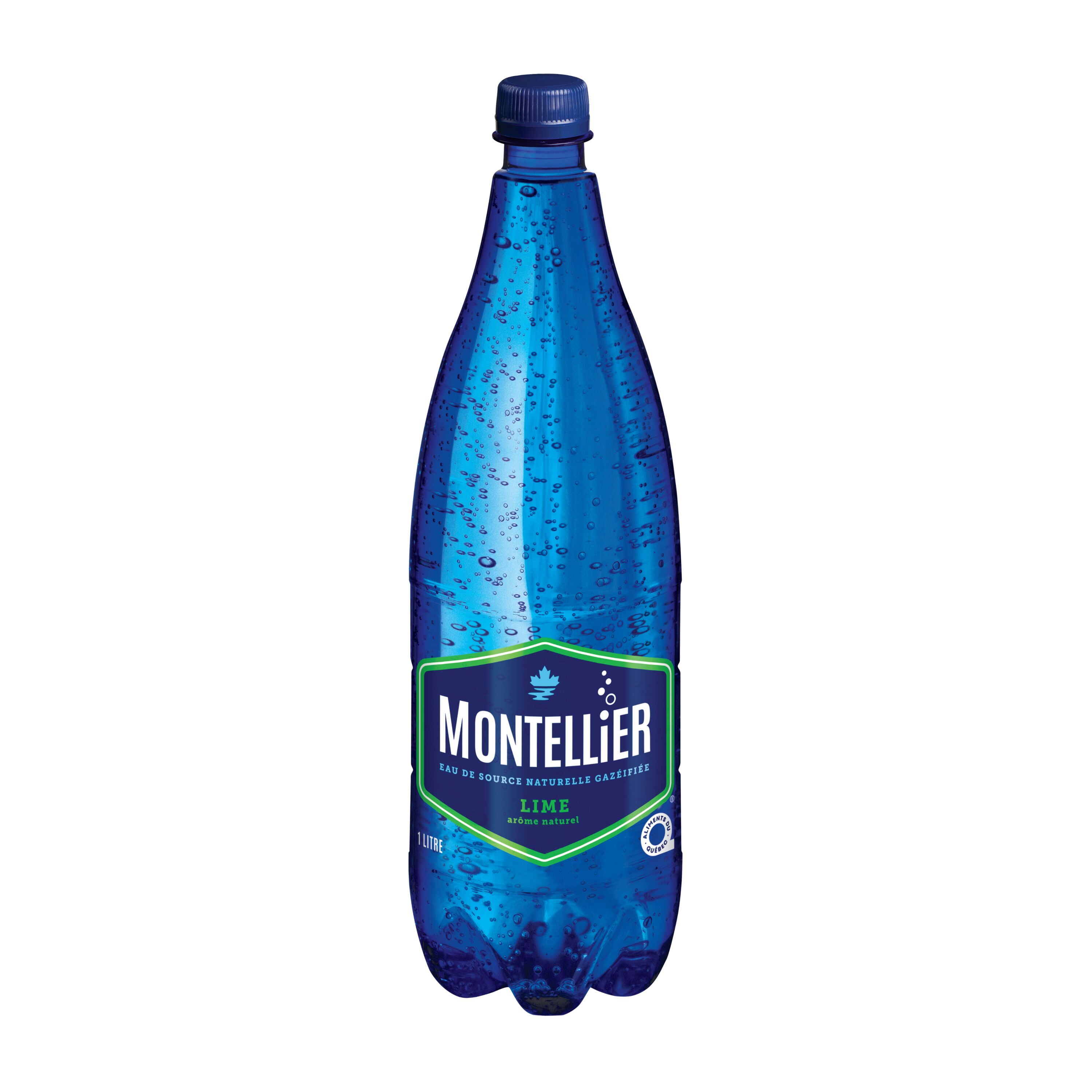 Montellier Lime Carbonated Natural Spring Water 1 L, Bottle, 1L