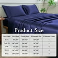 thumbnail image 4 of LIFCOM Satin Sheets Set Full Size Navy Blue,4Pcs Luxury Silky Bedding Set with 15 Inches Deep Pocket for Mattress, 4 of 6