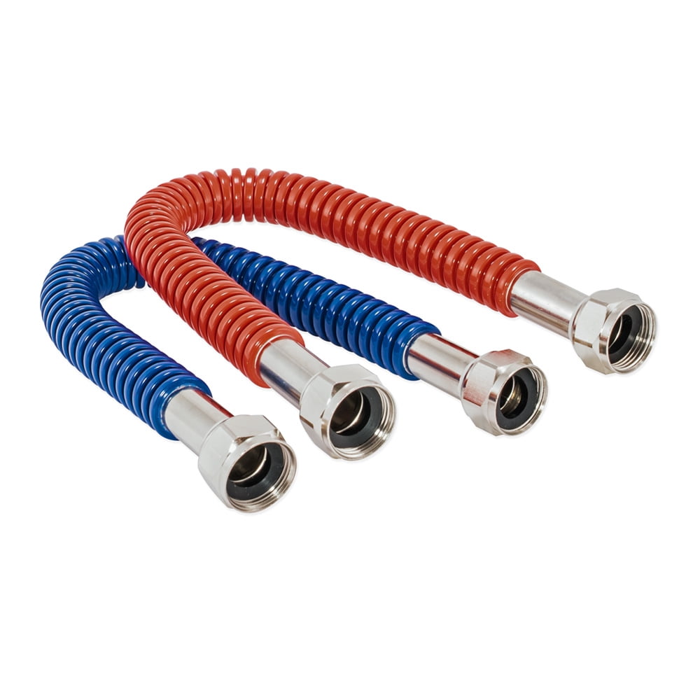 Eastman 0437124 Corrugated Stainless Steel Water Heater Connectors, 3/4 inch FIP, 24 inch, 2 Pack