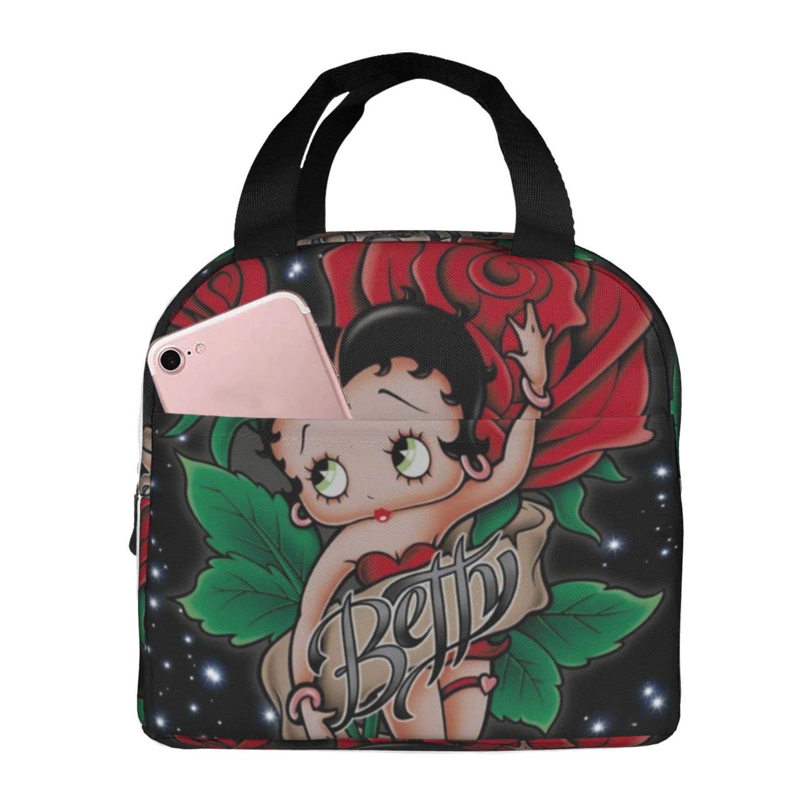 Betty Boop Insulated Lunch Bags Reusable Lunch Box, Cooler Lunch Bag Waterproof Lunch Tote For Picnic Office Work Travel Camping Gifts