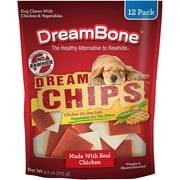 DreamBone DreamChips With Real Chicken 12 Count, Rawhide-Free Chews For Dogs