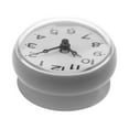 thumbnail image 3 of Reloj con ventosa de silicona impermeable de 7,5 cm de diámetro para cocina y baño. Gris, 3 of 7