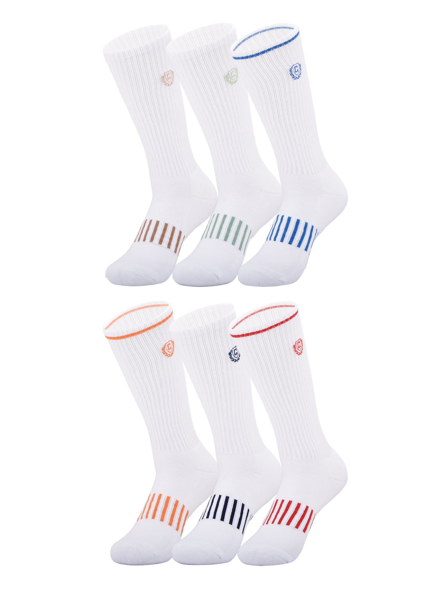 Chaps Casual Half Cushion Crew 6-Pack Men's, Sock Size 10-13