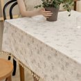 thumbnail image 6 of Guozer Decorative Tablecloth with Tassels Retro Cotton and Linen Tablecloth Coffee Table Covers for Party Decor, 6 of 7
