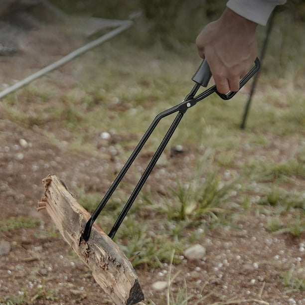 WASHWEPE Herramienta De Pinzas Para Barbacoa Con Mango De Madera En Color Negro Para Camping Y Picnic