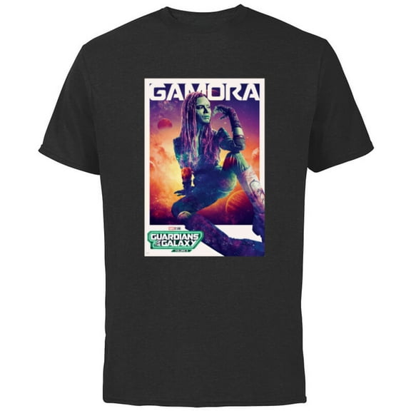Marvel Guardians of the Galaxy Volume 3 Gamora Poster - Short Sleeve Cotton T-Shirt for Adults - Customized-Black