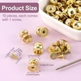 thumbnail image 6 of LAMIRO 10Packs Gold Drawer Knobs,Tiny Dresser Knobs,Small Kitchen Knobs, 6 of 7