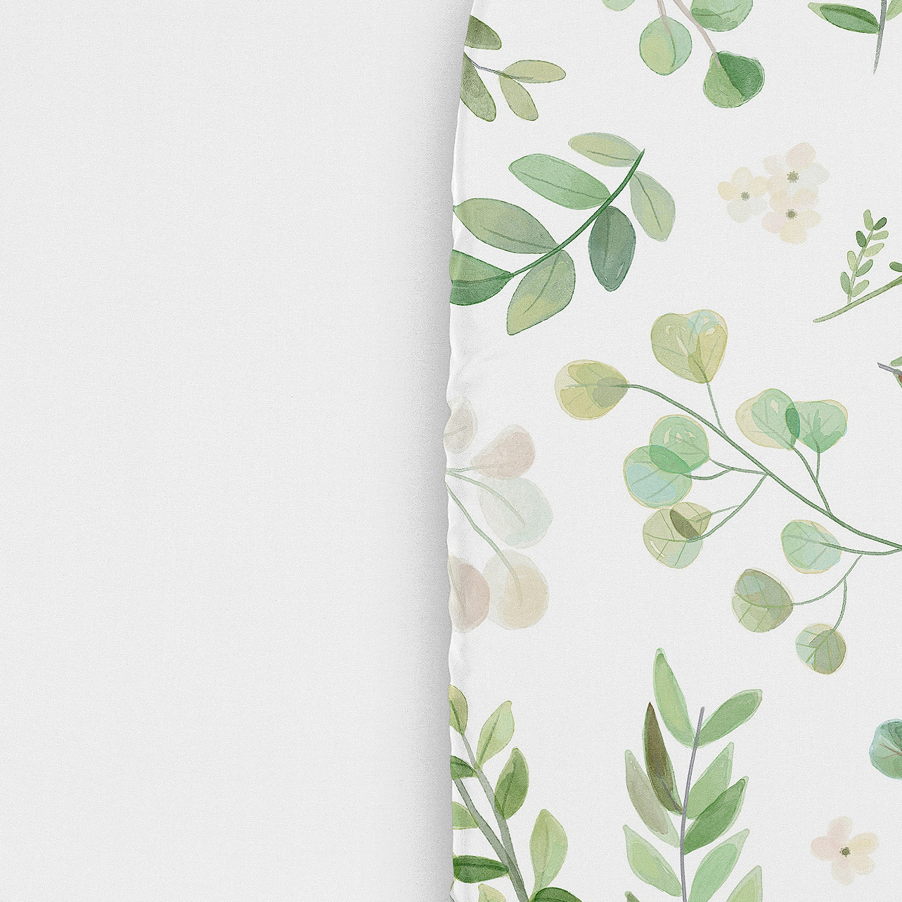 Sweet Jojo Designs Botanical Green and White Baby Bassinet Fitted Sheets 2 Piece Set