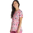 thumbnail image 4 of Cherokee Prints Scrubs Top For Women V-Neck Print CK671, 4 of 5