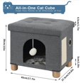 BRIAN & DANY Foldable Cat Bed for Indoor Cats, Large Cat Cube for Pet Cat House with Cat Scratch