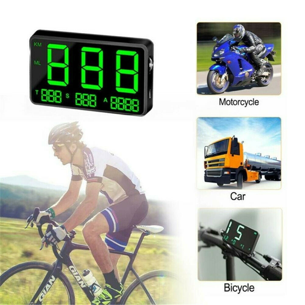 Digital GPS Speedometer HUD MPH / KM/h Overspeed Warning For Car